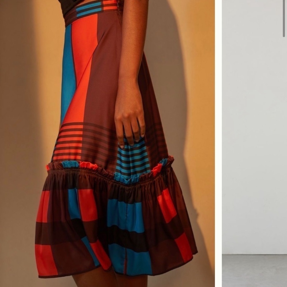 ANTHROPOLOGIE Eva Franco Stripped MIDI Skirt Size 0. - Picture 4 of 14
